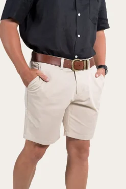 Hot Ringers Western Bingara Mens Chino Short - Bone