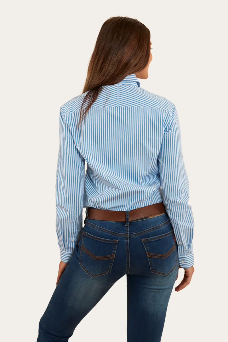 Discount Ringers Western Birdsville Womens Semi Fitted Dress Shirt - Blue