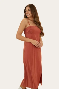 Outlet Ringers Western Bobbie Womens Midi Dress - Cedar