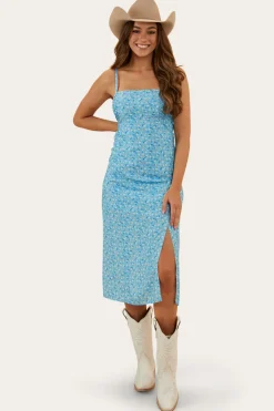 Clearance Ringers Western Bobbie Womens Midi Dress - Blue