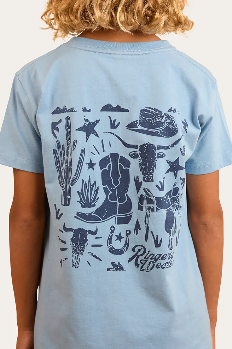 New Ringers Western Boot Scootin Kids Classic Fit T-Shirt - Dusk