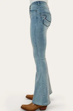 Clearance Ringers Western Bowie Womens Flare Jeans - Light Blue