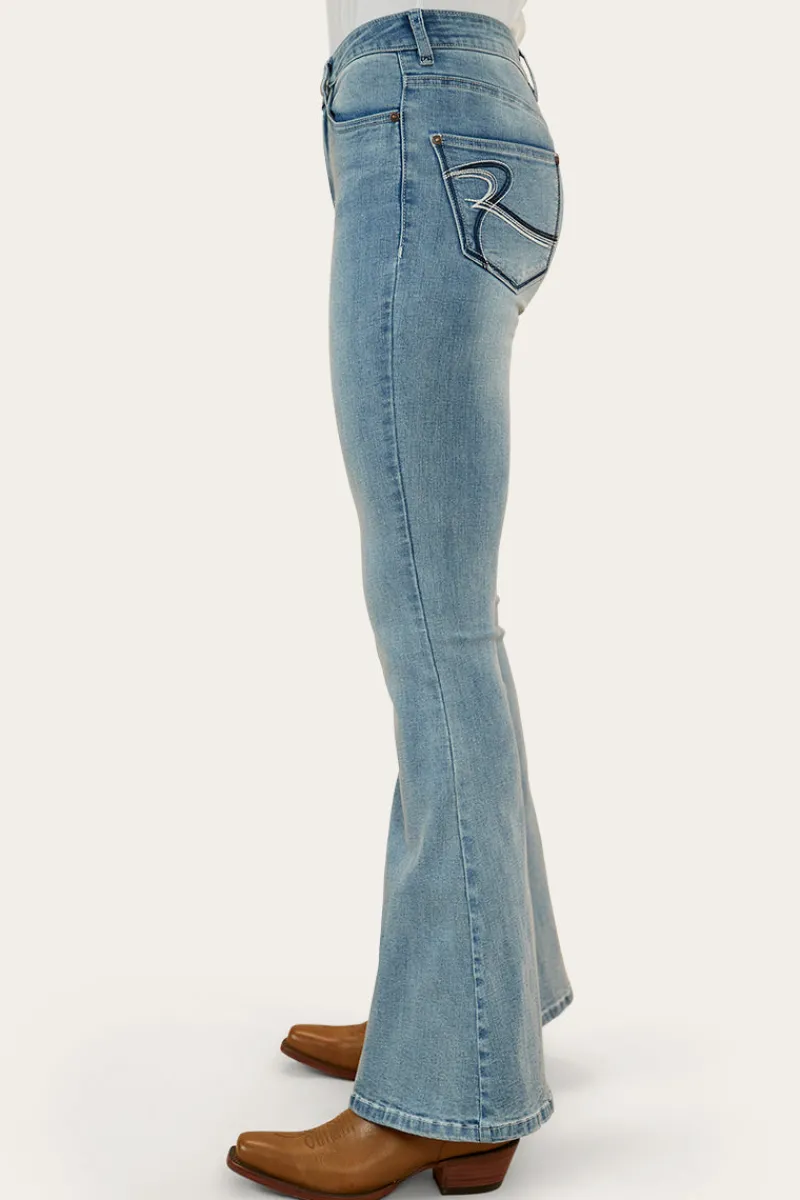 Clearance Ringers Western Bowie Womens Flare Jeans - Light Blue