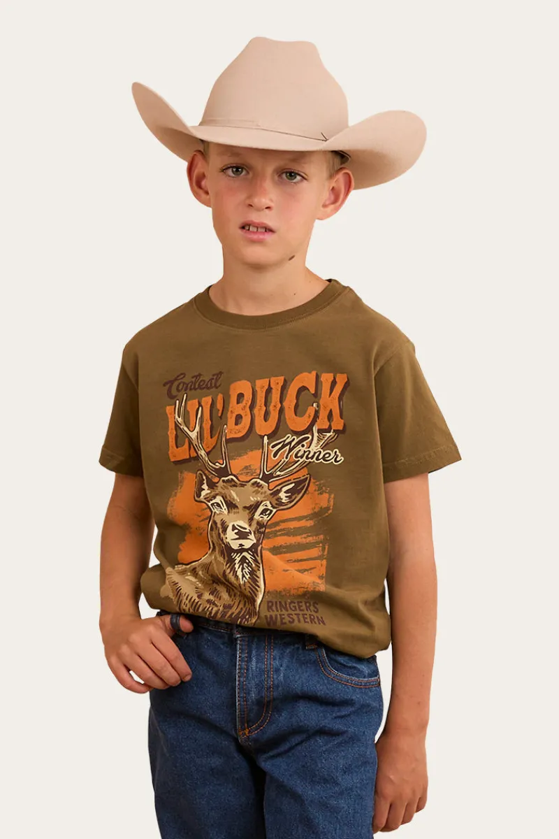 Discount Ringers Western Buck Boys Classic Fit T-Shirt - Military Green