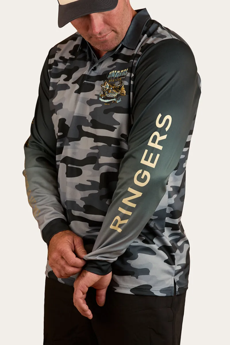 Sale Ringers Western Buckin Barra Fishing Jersey - Black