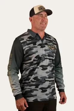 Sale Ringers Western Buckin Barra Fishing Jersey - Black