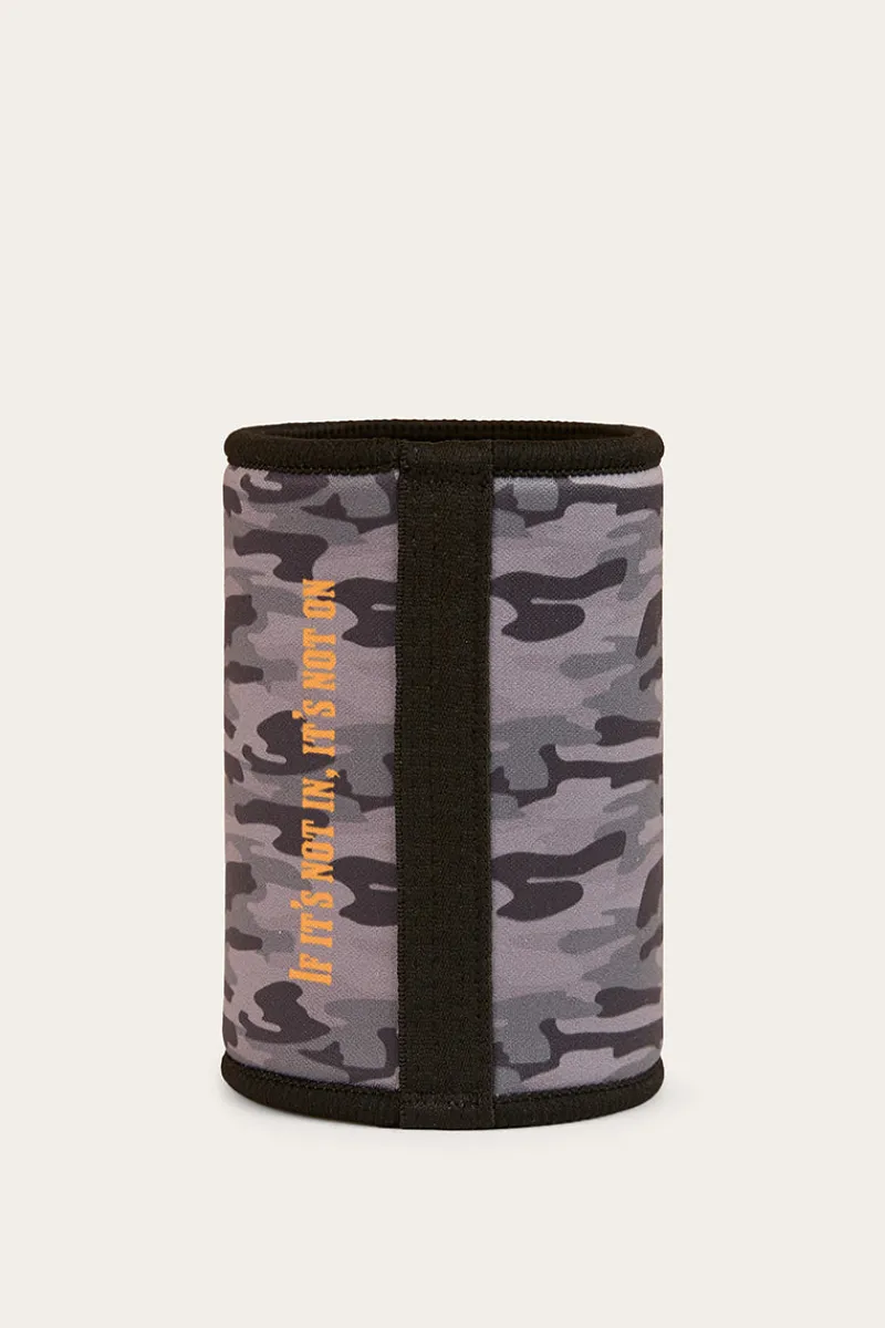 Outlet Ringers Western Buckin Barra Stubby Cooler - Black Camo