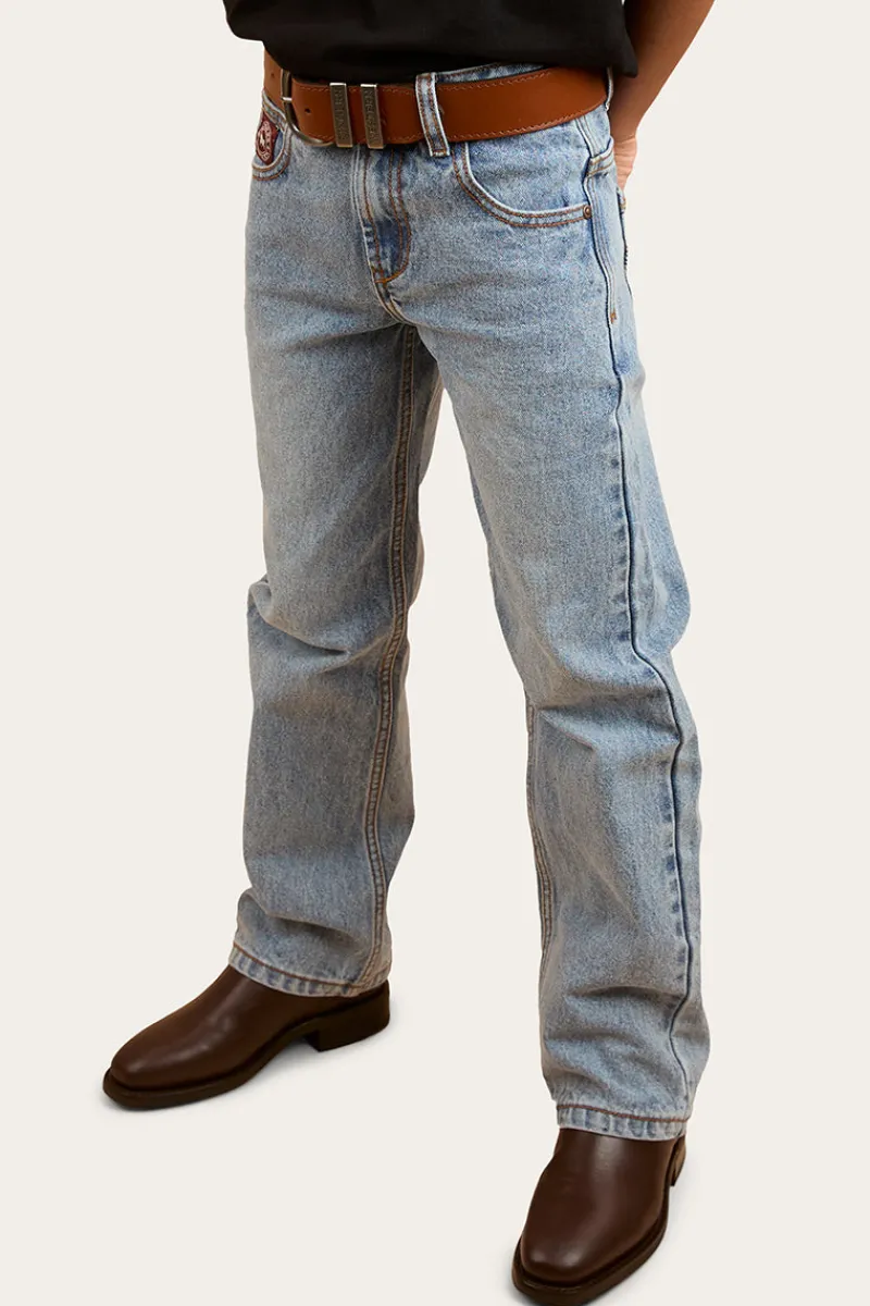 Best Ringers Western Buckland Kids Relaxed Jean - Light Wash Blue