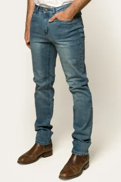 Hot Ringers Western Burke Mens Tapered Slim Leg Jeans - Light Blue