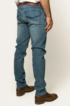 Hot Ringers Western Burke Mens Tapered Slim Leg Jeans - Light Blue