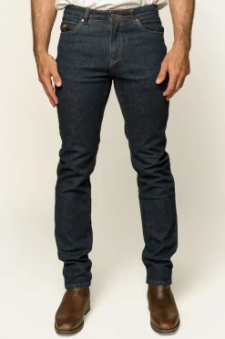Online Ringers Western Burke Mens Tapered Slim Leg Jeans - Dark Blue