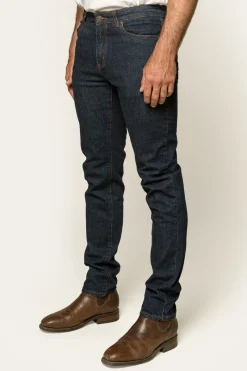 Online Ringers Western Burke Mens Tapered Slim Leg Jeans - Dark Blue