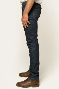 Online Ringers Western Burke Mens Tapered Slim Leg Jeans - Dark Blue