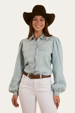 Clearance Ringers Western Camila Womens Blouse - Chambray