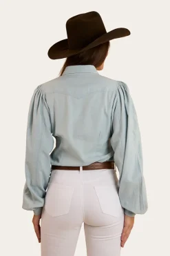Clearance Ringers Western Camila Womens Blouse - Chambray