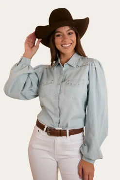 Clearance Ringers Western Camila Womens Blouse - Chambray