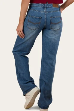 New Ringers Western Cammy Low Rise Wide Leg Jean - Light Blue