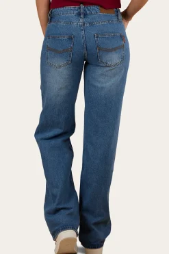 New Ringers Western Cammy Low Rise Wide Leg Jean - Light Blue