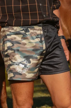 Sale Ringers Western Camo Footy Shorts - Black / Camo