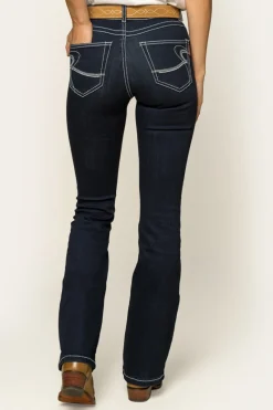 New Ringers Western Caroline Womens Mid-Rise Bootleg Jeans - Indigo Blue
