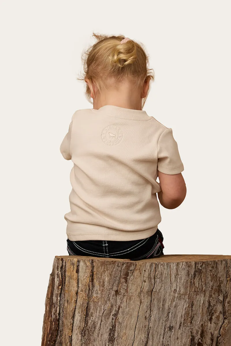 Ringers Western Casey Kids Henley Top - Off White