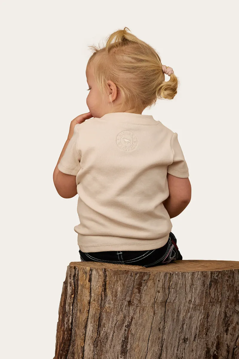 Ringers Western Casey Kids Henley Top - Off White
