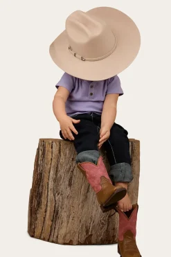 New Ringers Western Casey Kids Rib Henley Top - Violet