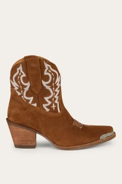 Clearance Ringers Western Catalina Womens Western Boot - Tan Suede