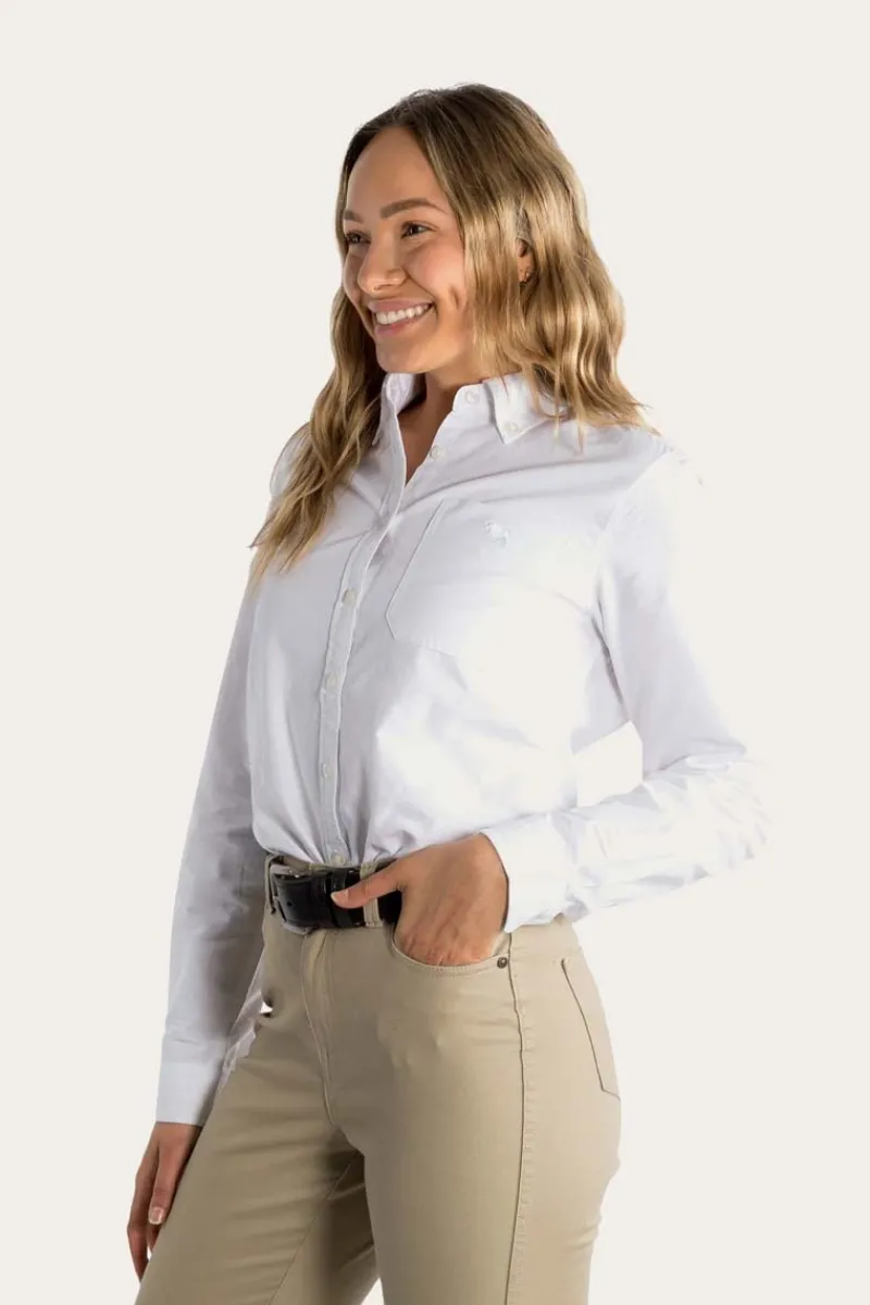 Clearance Ringers Western Centenary Womens Semi Fitted Dress Shirt - White