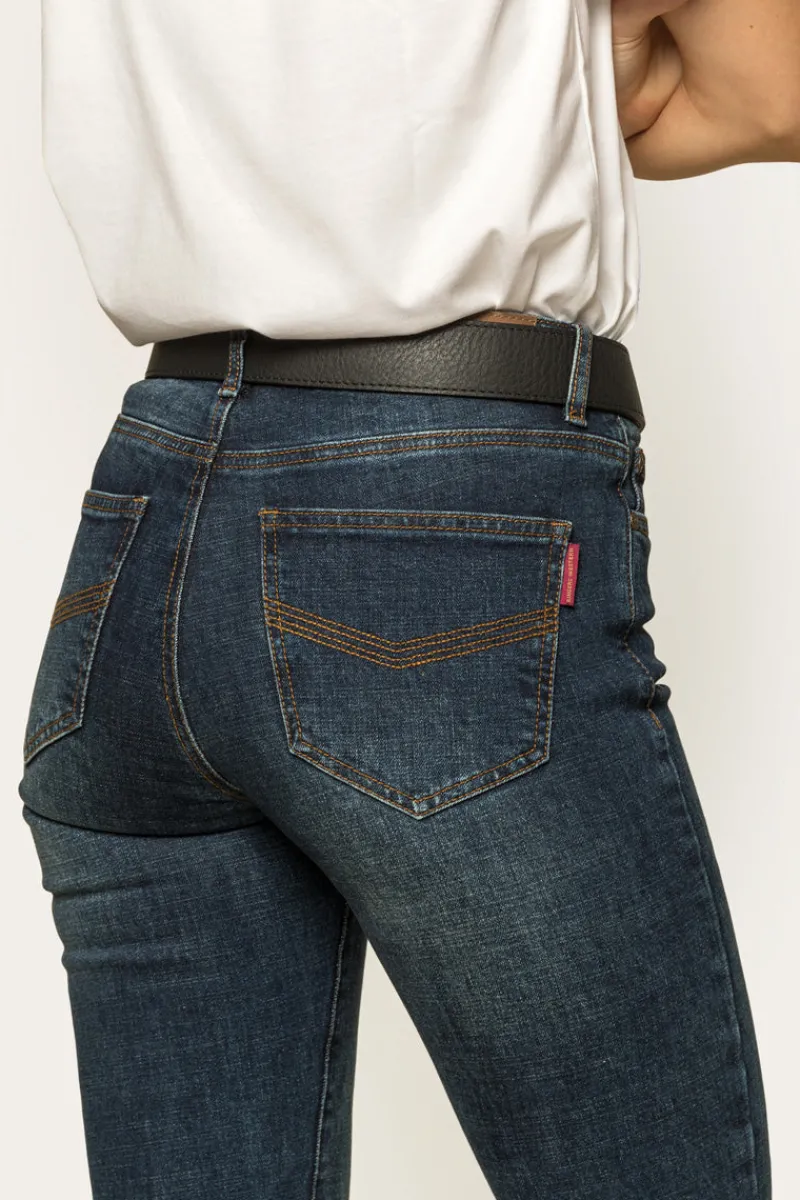 Ringers Western Clermont Womens Low-Rise Jeans - Classic Blue