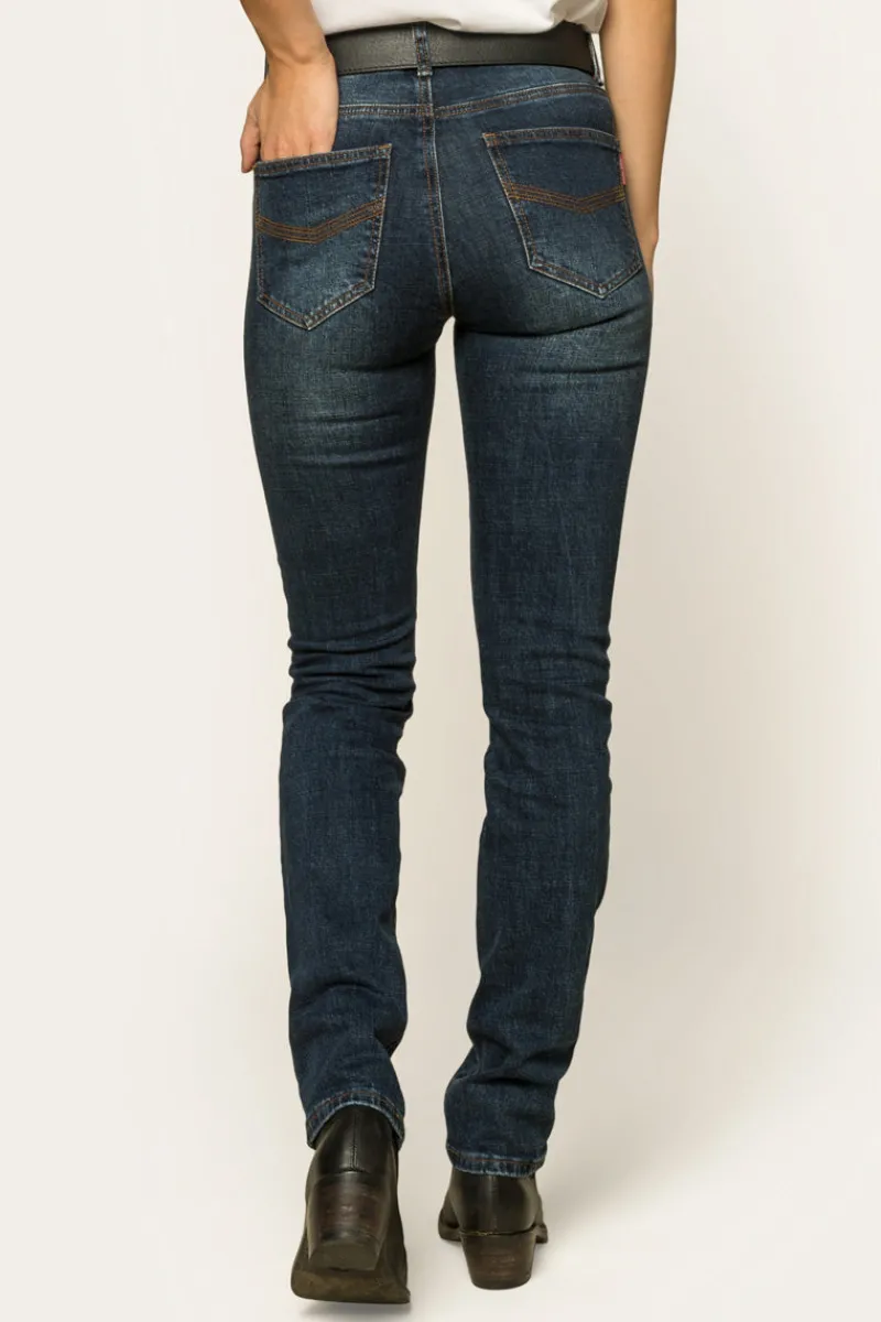 Ringers Western Clermont Womens Low-Rise Jeans - Classic Blue