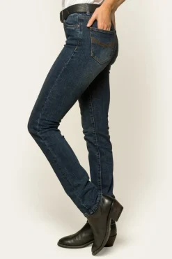Ringers Western Clermont Womens Low-Rise Jeans - Classic Blue
