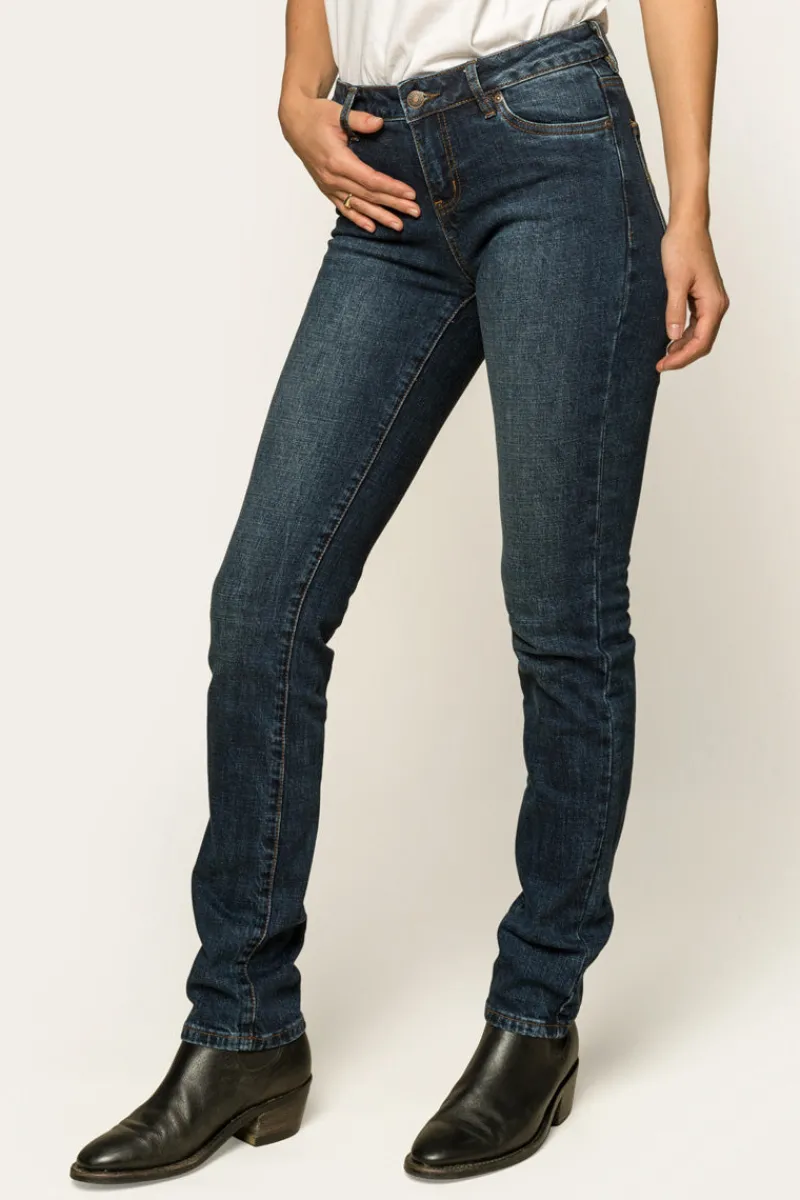 Ringers Western Clermont Womens Low-Rise Jeans - Classic Blue