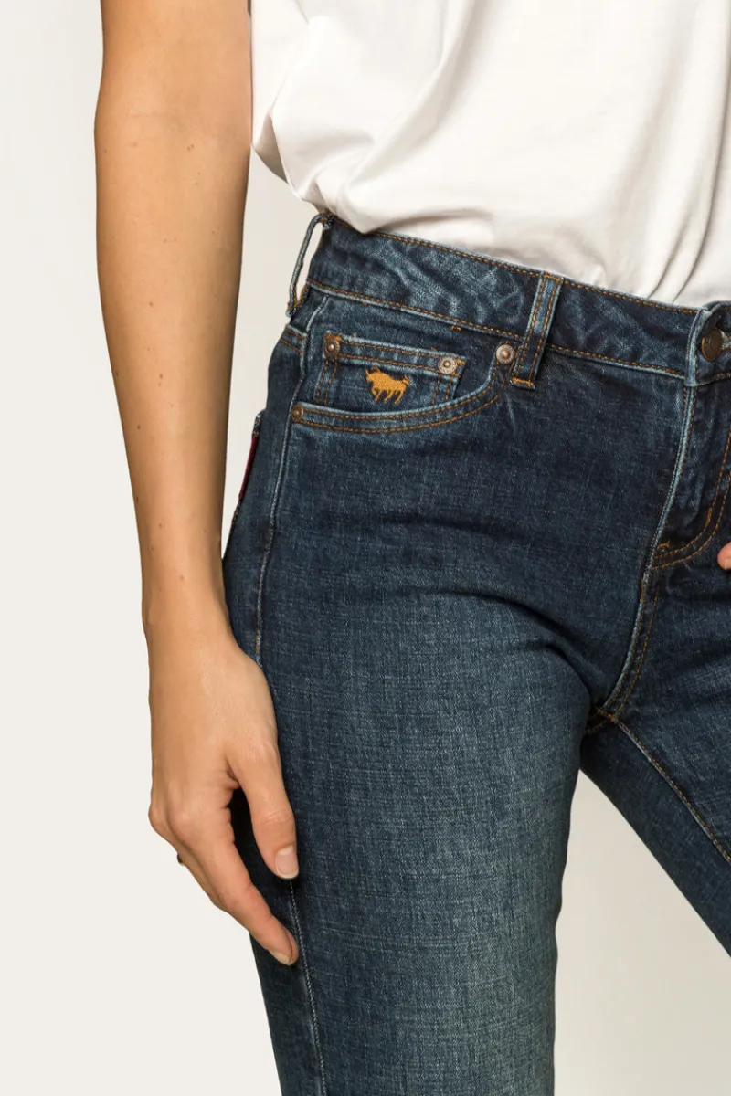 Ringers Western Clermont Womens Low-Rise Jeans - Classic Blue