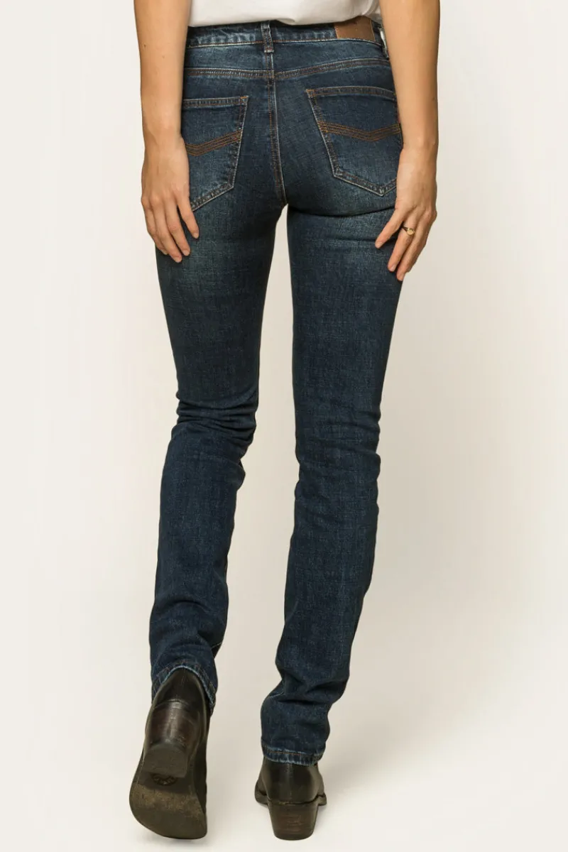 Ringers Western Clermont Womens Low-Rise Jeans - Classic Blue