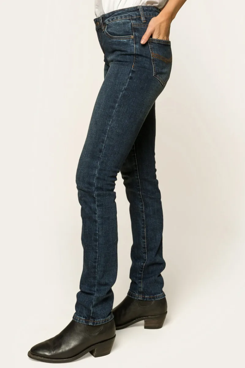 Ringers Western Clermont Womens Low-Rise Jeans - Classic Blue