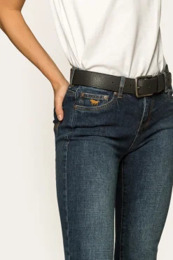 Ringers Western Clermont Womens Low-Rise Jeans - Classic Blue
