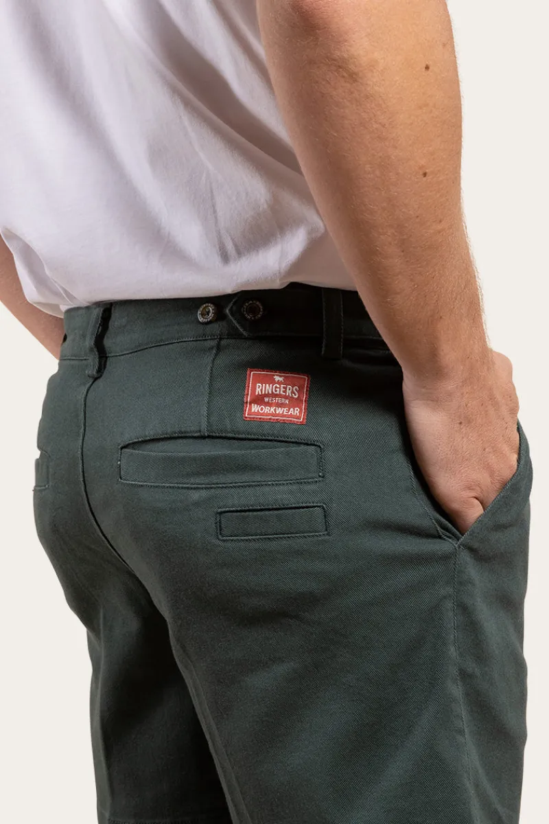 Sale Ringers Western Cloncurry Mens Heavy Weight Work Short - Forest Green