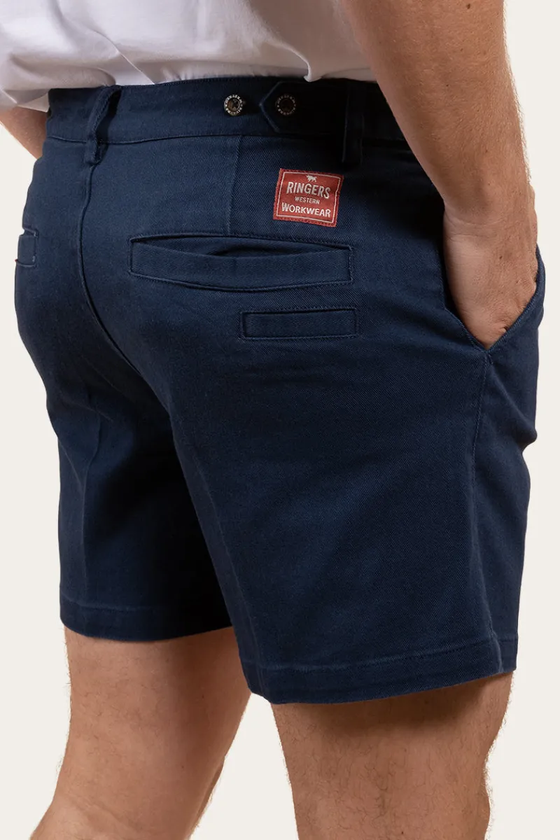 Hot Ringers Western Cloncurry Mens Heavy Weight Work Short - Dark Navy