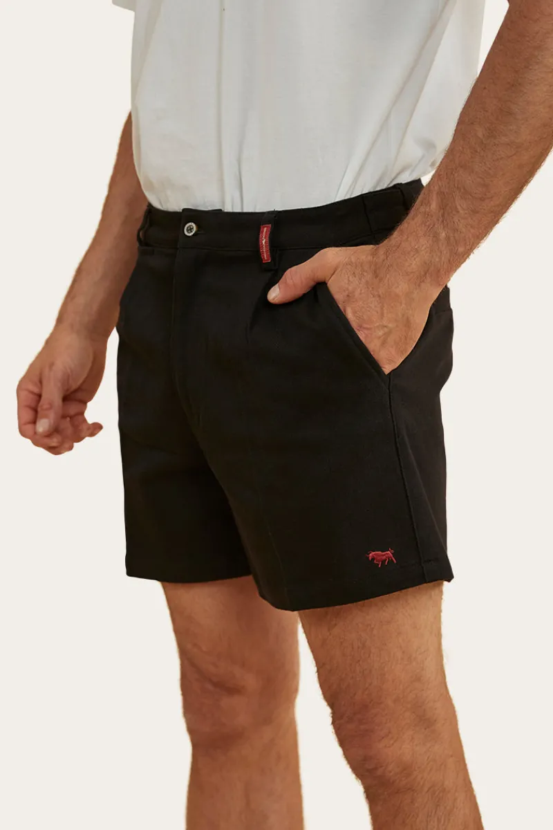 Ringers Western Cloncurry Mens Heavy Weight Work Short - Black