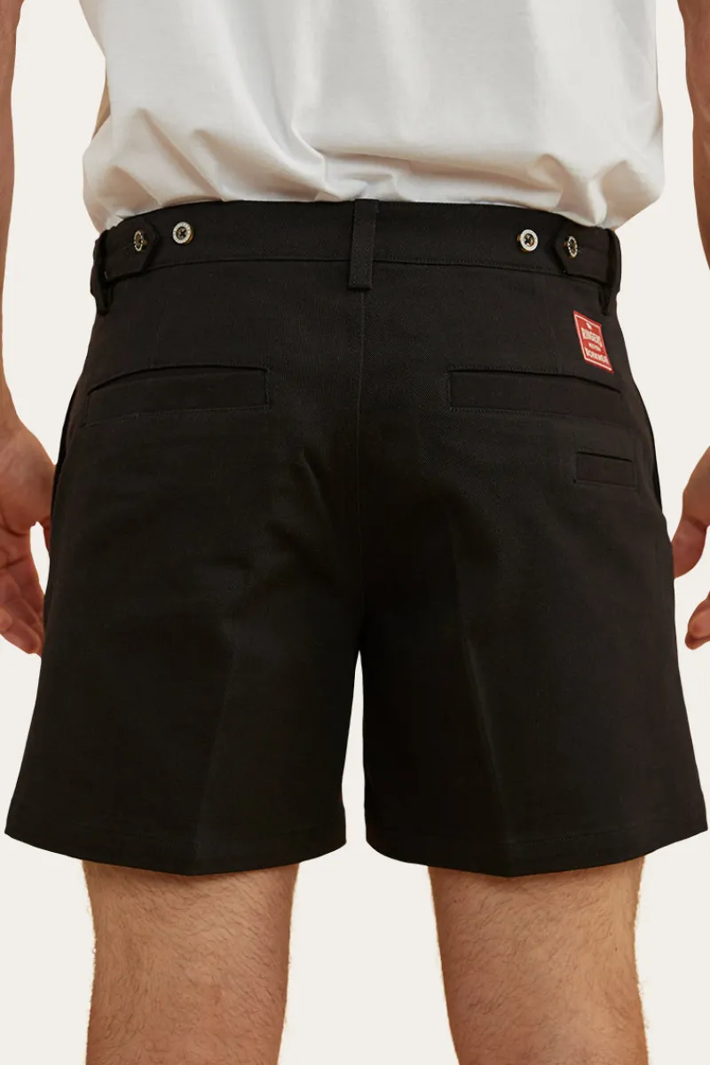 Ringers Western Cloncurry Mens Heavy Weight Work Short - Black