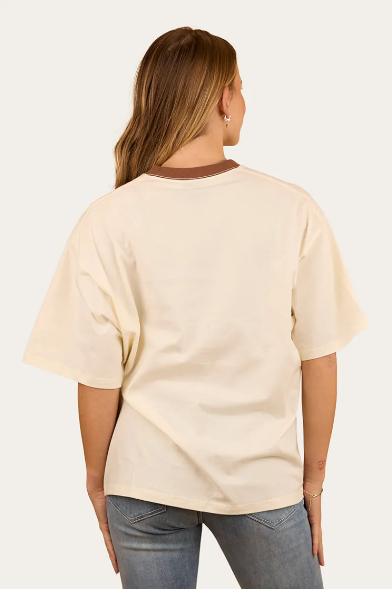 Best Ringers Western Cody Womens Oversized T-Shirt - Bone
