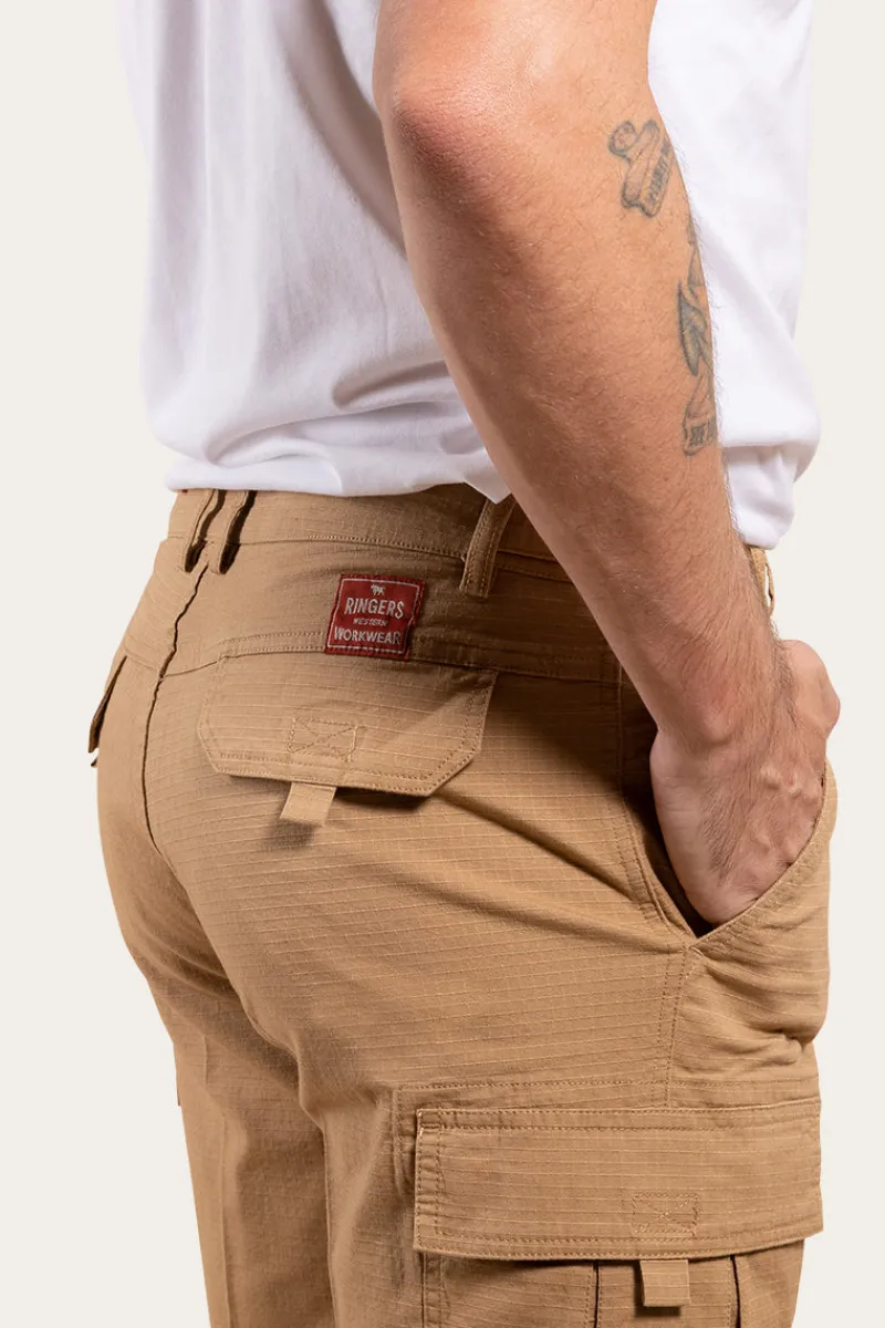 Ringers Western Coober Pedy Mens Ripstop Work Short - Tawny Brown