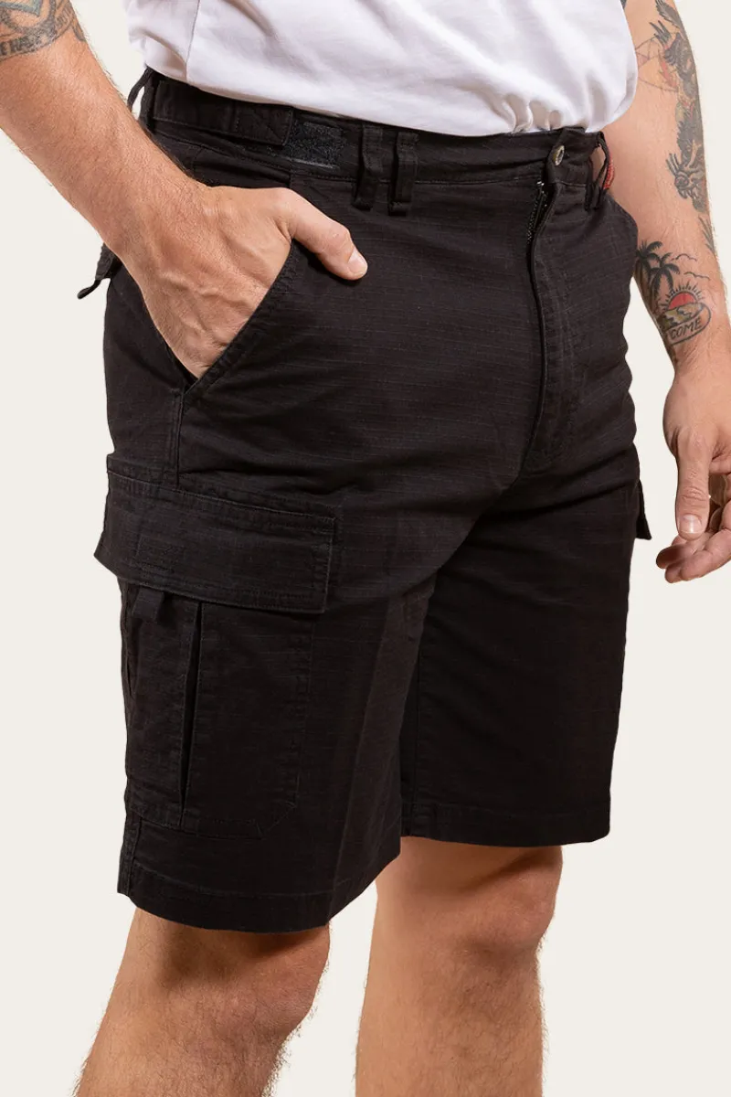 Outlet Ringers Western Coober Pedy Mens Ripstop Work Short - Black