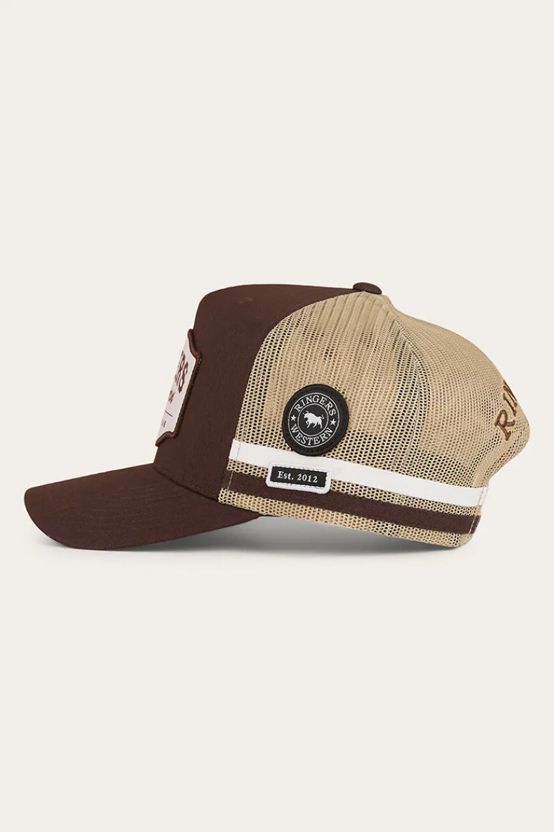 Sale Ringers Western Country Club Deep Fit Trucker Cap - Saddle Brown