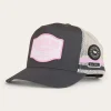 Online Ringers Western Country Club Deep Fit Trucker Cap - Ballet Pink / Charcoal