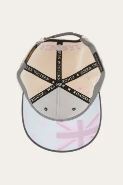 Online Ringers Western Country Club Deep Fit Trucker Cap - Ballet Pink / Charcoal
