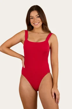 Online Ringers Western Country Sunset Textured One Piece - Red