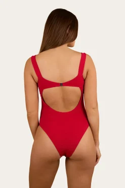 Online Ringers Western Country Sunset Textured One Piece - Red