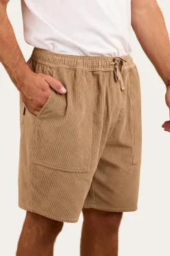 Hot Ringers Western Countryside Mens Corduroy Walk Short - Dark Sand
